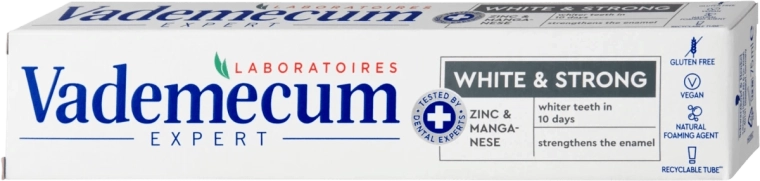 Vademecum Expert White & Strong dentifrice blanchissant 75 ml