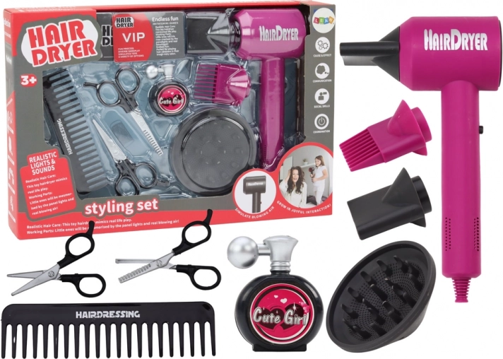 Coffret de coiffure Sèche-cheveux 10 pièces