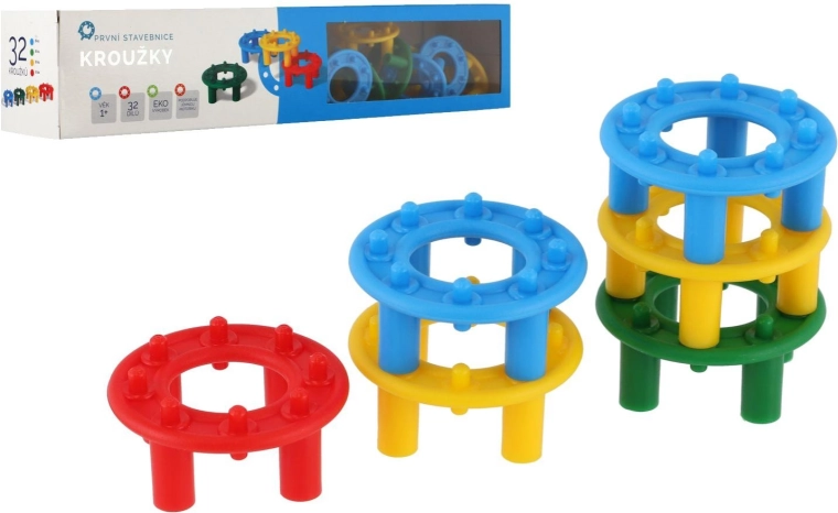 Premier jeu de construction Anneaux 32 pièces