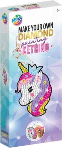 Moxy peinture au diamant pendentif Licorne