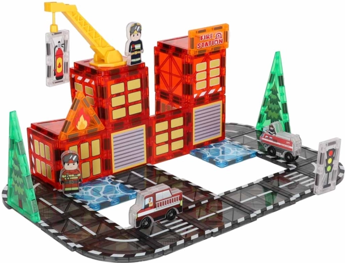 Caserne de pompiers et ville dans un seul set