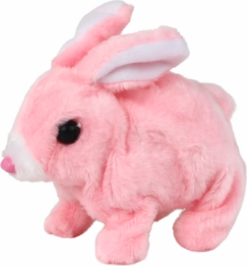 Lapin interactif marcheur à poils courts – rose