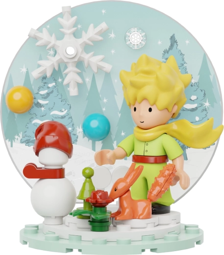 Scène hivernale féerique avec le Petit Prince