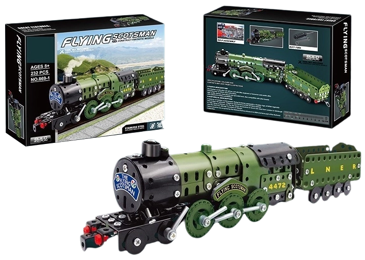Maquette métallique de locomotive à vapeur – 340 pièces