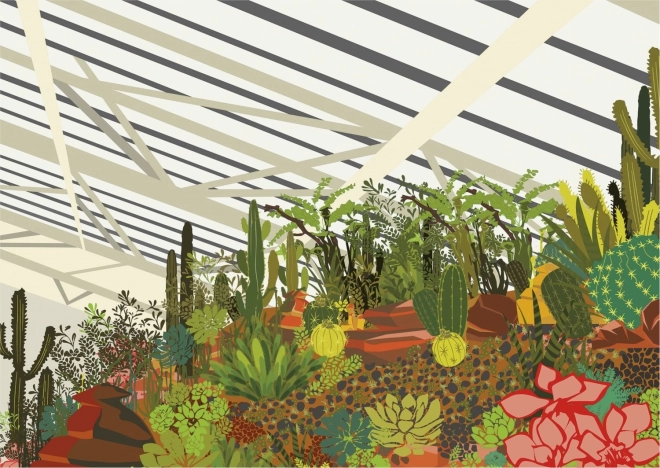 Puzzle Gibsons Jardin d’hiver brutaliste Londres 500 pièces