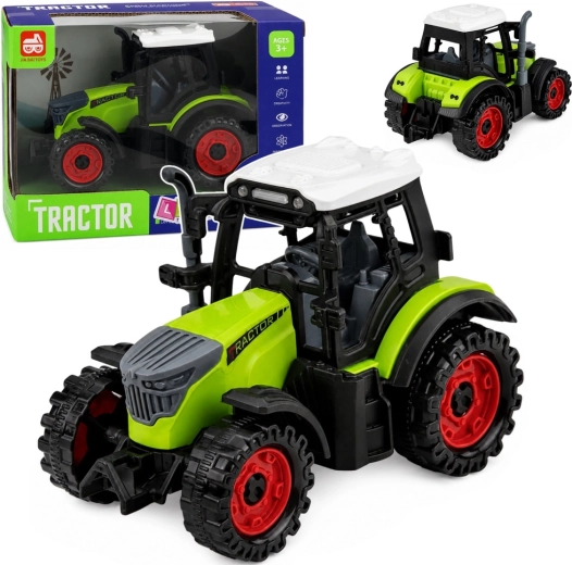 Tracteur agricole vert à friction 15 cm - 1 pièce