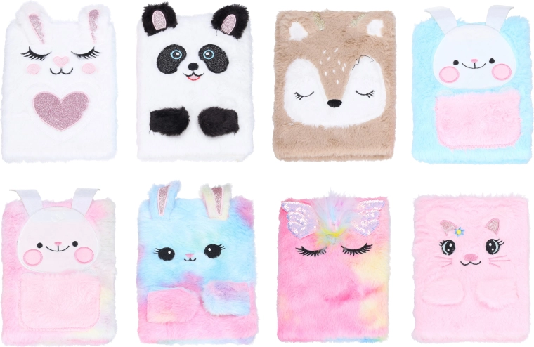 Carnet peluche ligné 15 × 21 cm - 1 pièce