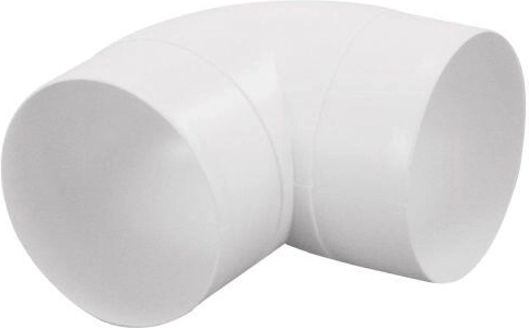 Coude rond 90° pour conduit 90/125 mm