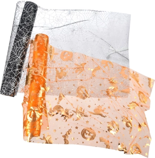 Organza décorative Halloween 350 cm (mix de 2 motifs)