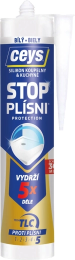 Mastic silicone anti-moisissures 280 ml blanc CEYS