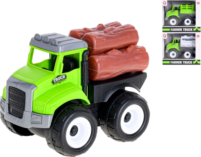 Voiture de ferme à friction – citerne, bois, plateau (11–12 cm)