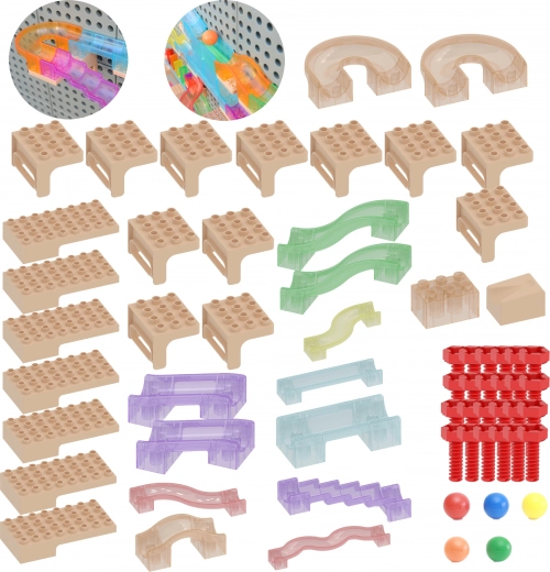 Masterkidz coffret de construction de pistes à billes pour tableau STEM, 63 pièces