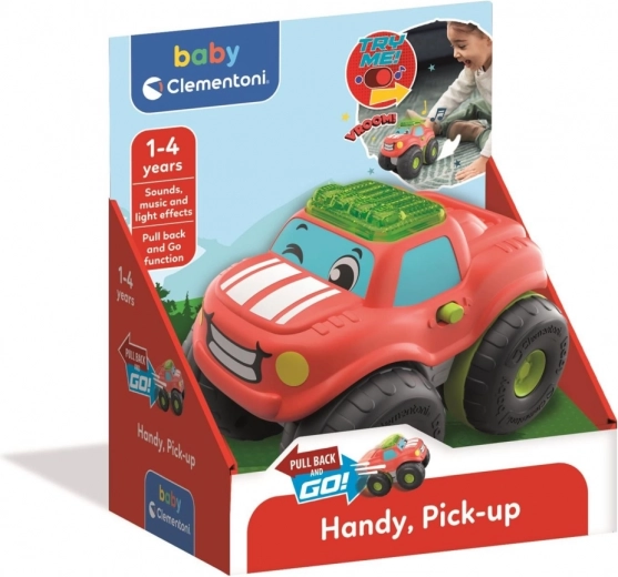 Pick-up interactif BABY CLEMENTONI pour les tout-petits avec propulsion à tirer