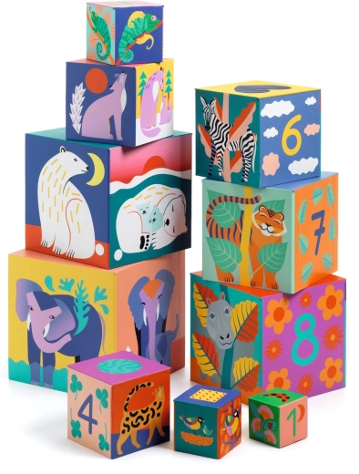 Motifs d’animaux sauvages et chiffres