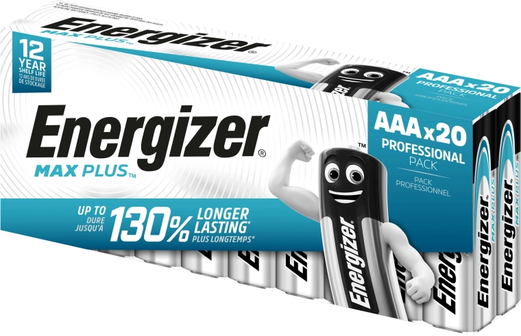 Energizer Max Plus AAA piles alcalines, 20 pcs