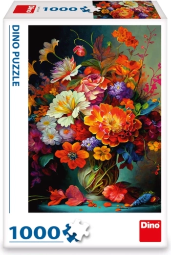 Motif floral vibrant à fort contraste