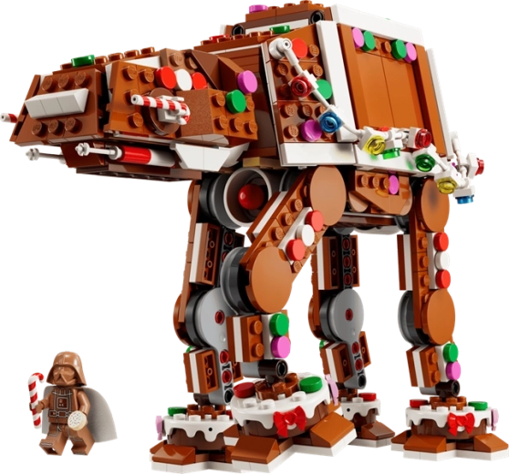 AT-AT en pain d’épices avec détails festifs