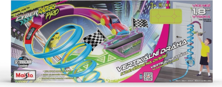 Maisto Cyber Racers piste de course verticale pour porte avec petite voiture