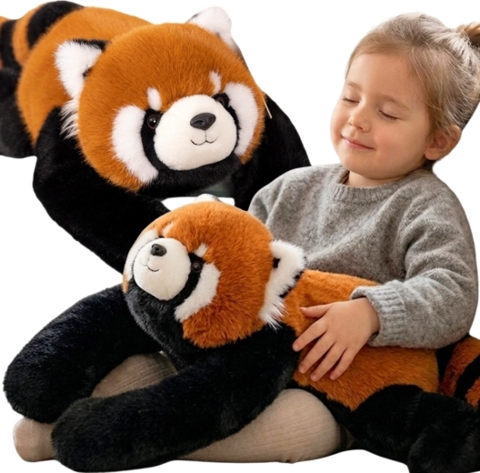 Panda en peluche lestée rouge Woopie 65 cm 2,5 kg