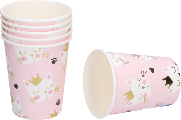 Gobelets en papier Chat 250ml, 6 pcs