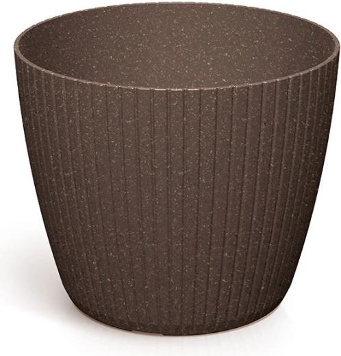 Cache-pot Lamia Eco Wood 15,8 cm – café