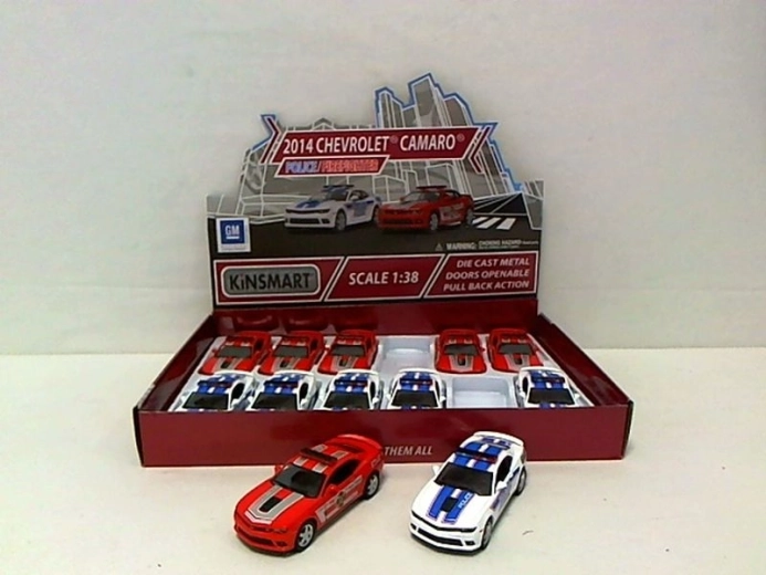 Petite voiture en métal Chevrolet Camaro (police / pompiers) 1:38 - 1 pièce