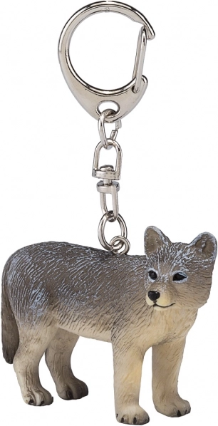 Porte-clés avec figurine de loup