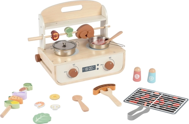 2Kids Toys gril en bois avec accessoires