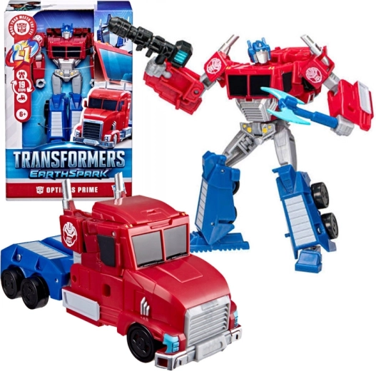 Hasbro Transformers EarthSpark figurine deluxe Optimus Prime 2-en-1 (robot/camion) - 1 pièce