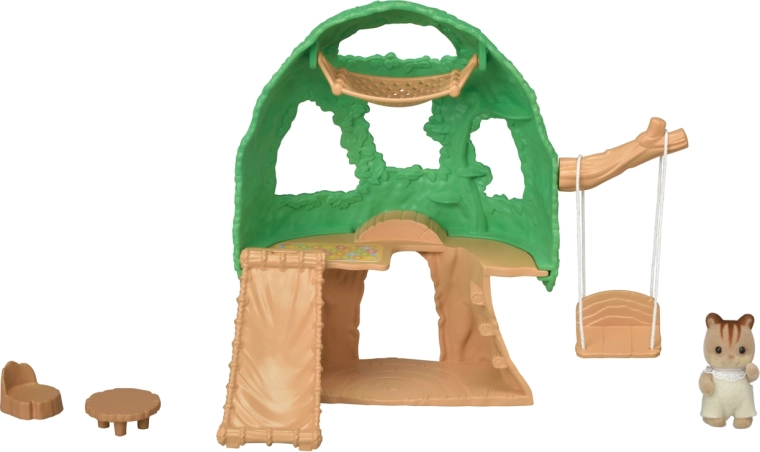 Arbre d’escalade de maternelle avec bébé écureuil Noisette