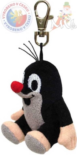 Moravská ústředna Krtek porte-clés en peluche avec mousqueton 7 cm - 1 pièce