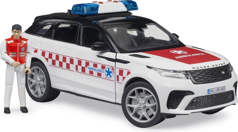 BRUDER Range Rover Velar ambulance avec lumière et son