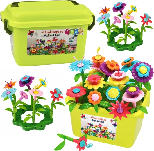 Lean Toys jeu de construction jardin fleuri en boîte (73 pièces)