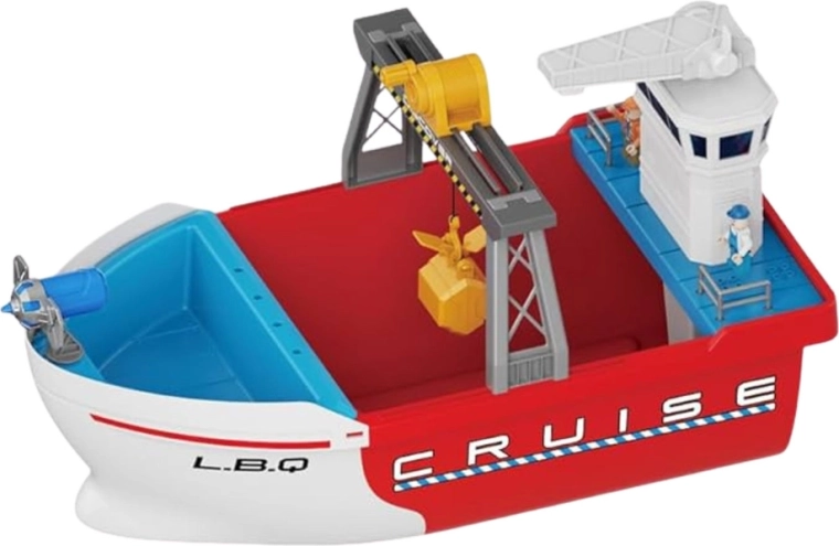 Aventure de pêche avec grue et canne