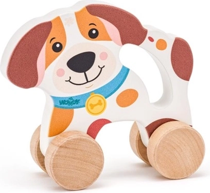 Woodyland Chien sur roulettes avec poignée