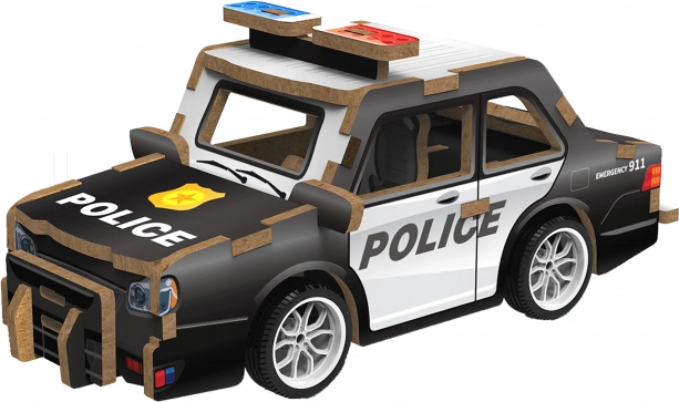 Puzzle 3D en bois de voiture de police