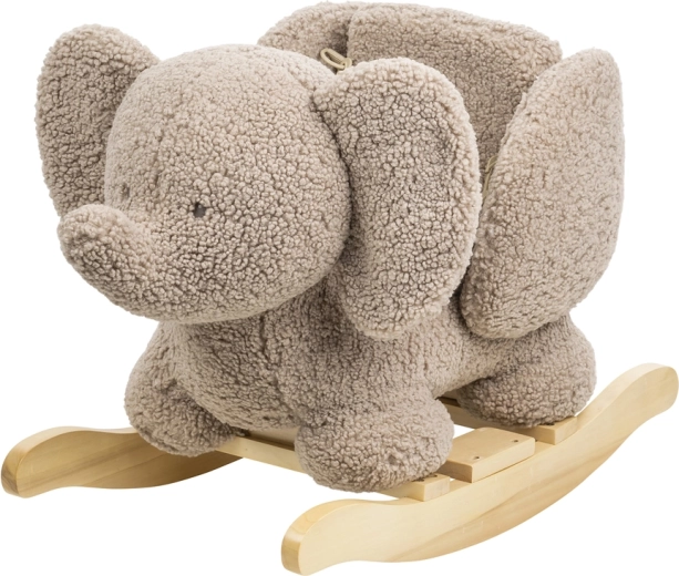Éléphant à bascule en peluche Nattou Teddy taupe