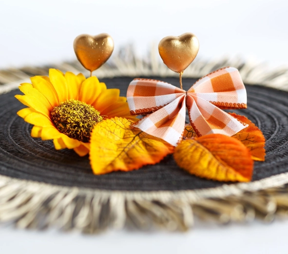 Set décoratif automnal avec feuille, 5 pièces