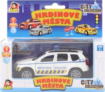 Voiture de police municipale avec lumière et son