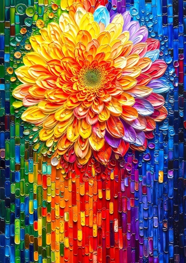 Puzzle Enjoy Mosaïque florale 1000 pièces