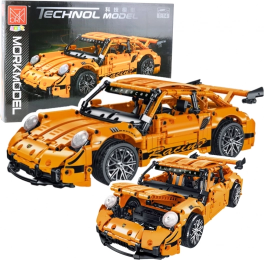 Kit de construction voiture de sport GT Racing 1:14, 1268 pièces, orange