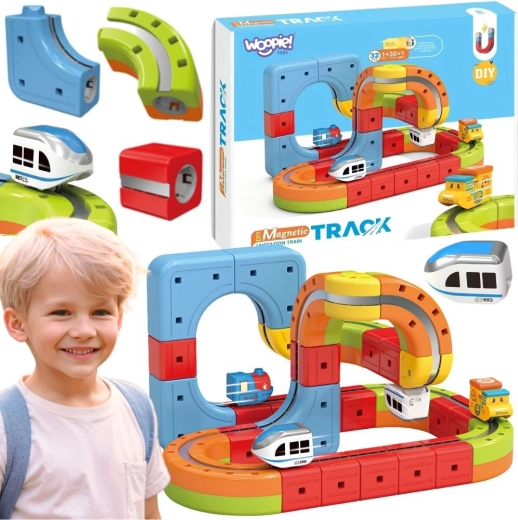 Woopie rail magnétique à cubes magiques – kit de construction antigravité 32 pièces