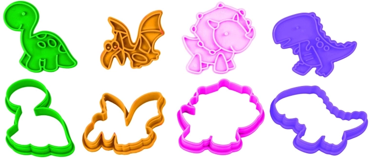 Moules et empreintes pour des motifs de dinosaures