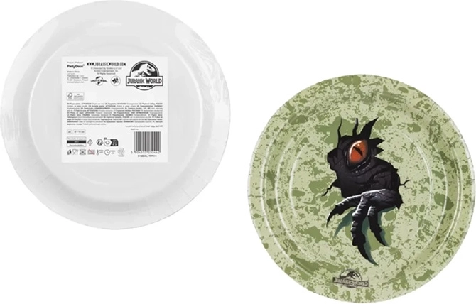 Assiettes de fête en papier Jurassic World 18 cm (6 pcs)