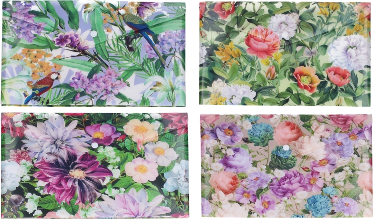 Chemise à bouton-pression 24 × 33,5 cm Plantes
