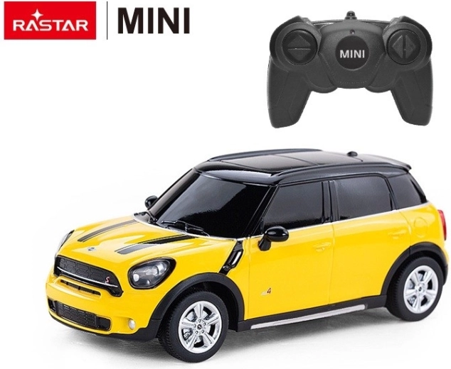 Voiture RC Rastar Mini Cooper S Countryman 1:24 jaune - 1 pièce