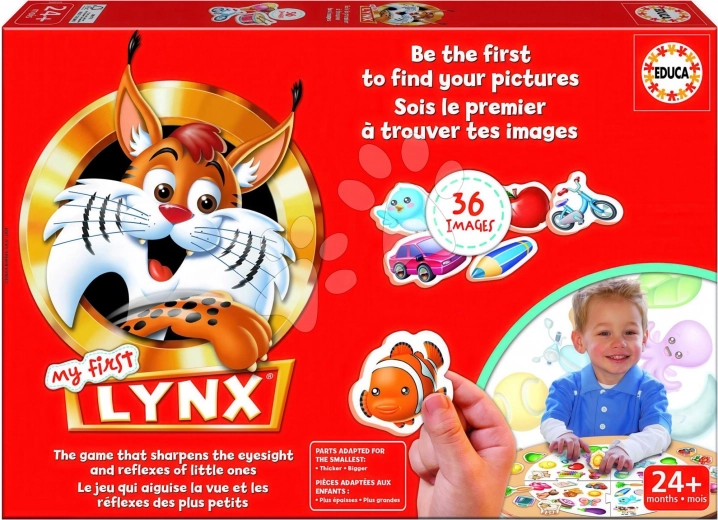 Educa My First Lynx – jeu d’observation illustré pour enfants (36 cartes)
