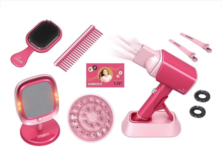 Studio coiffure – sèche-cheveux et miroir pour enfants