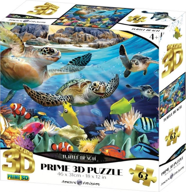 puzzle 3D tortue 63 pièces
