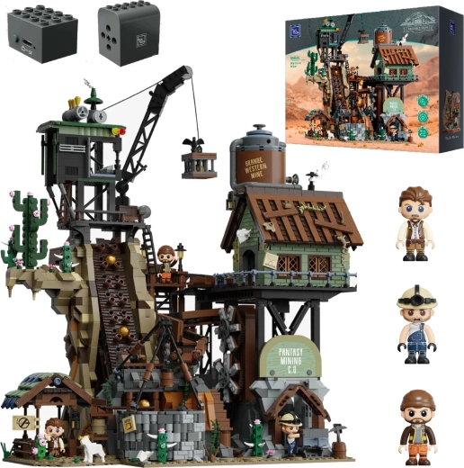 Maquette de construction Pantasy Mine d’or Western Mine, 2990 pièces